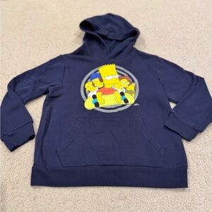 Boys BART Simpson Navy Blue Hoodie size  M(8/9)